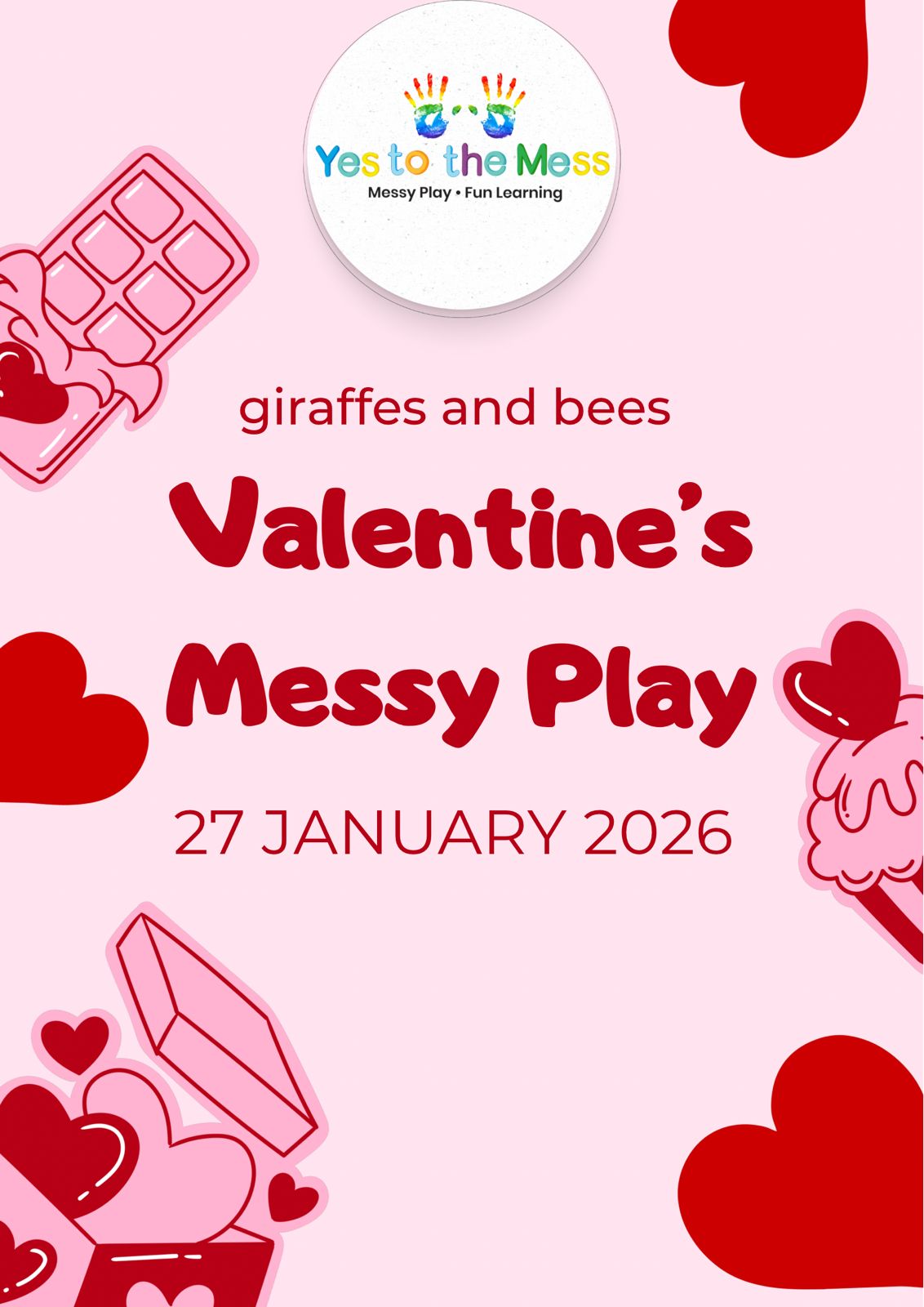 Valentines Messy Play 27 January 2026
