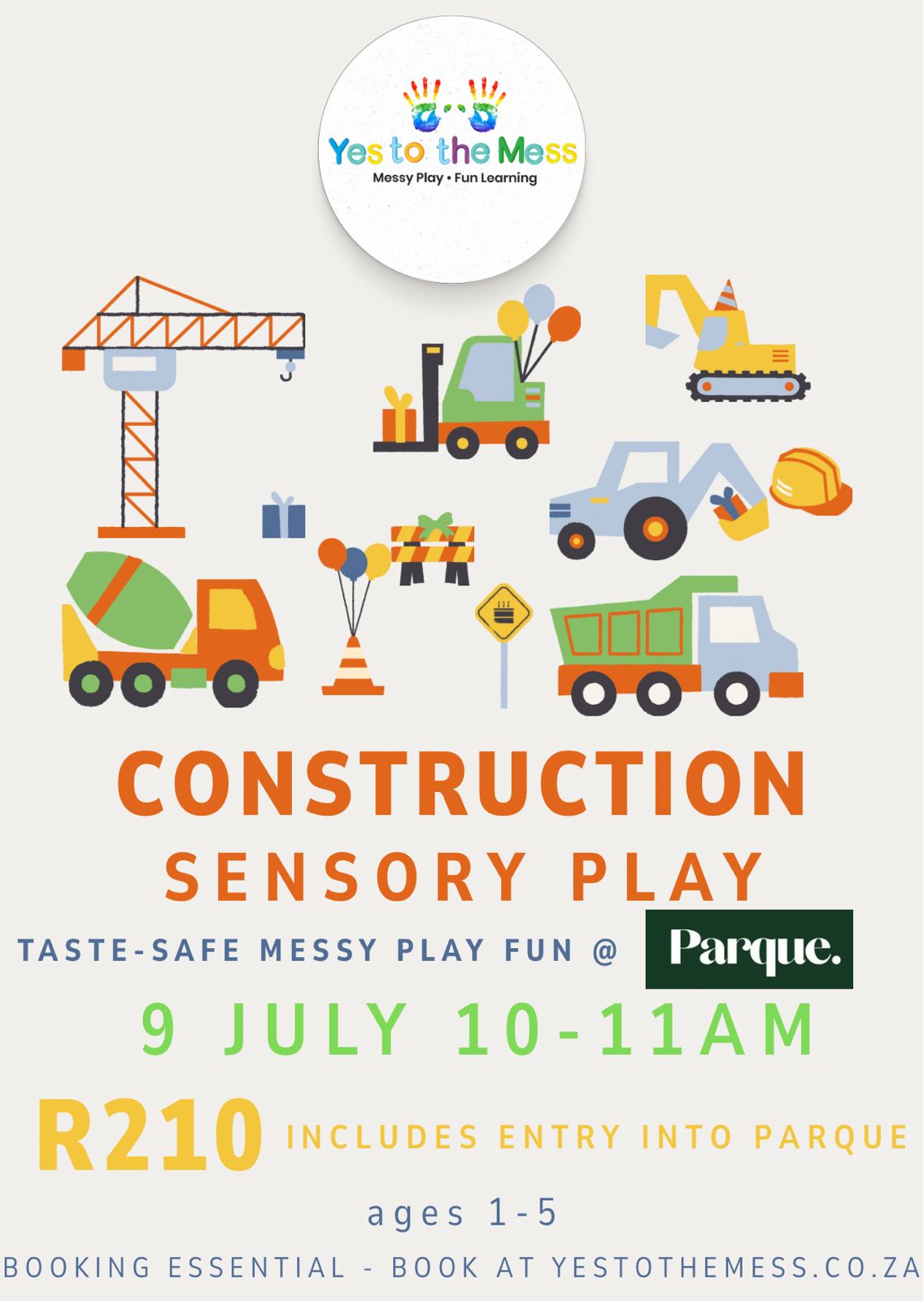 Construction Sensory Play @Parque